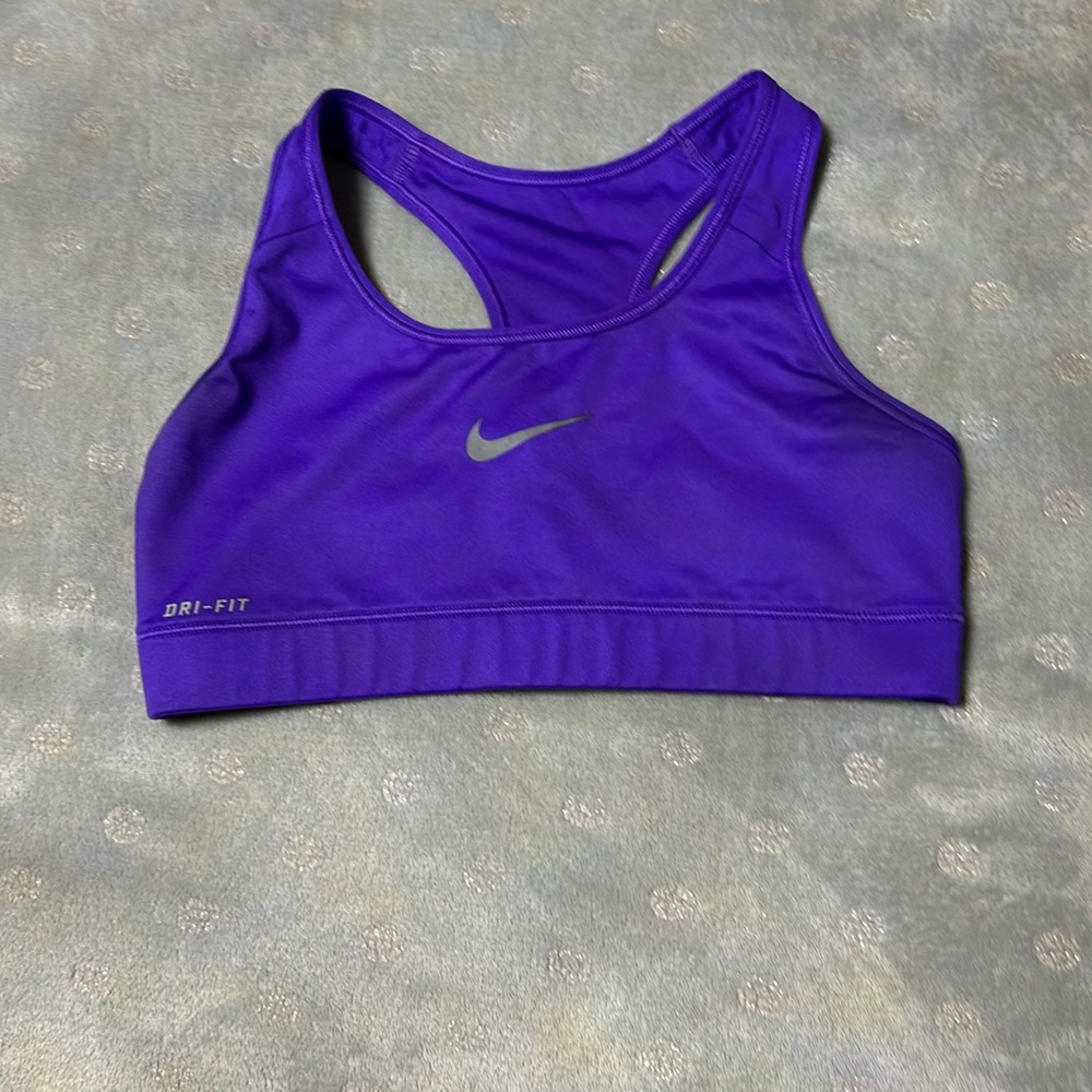 Purple sports bra Nike small